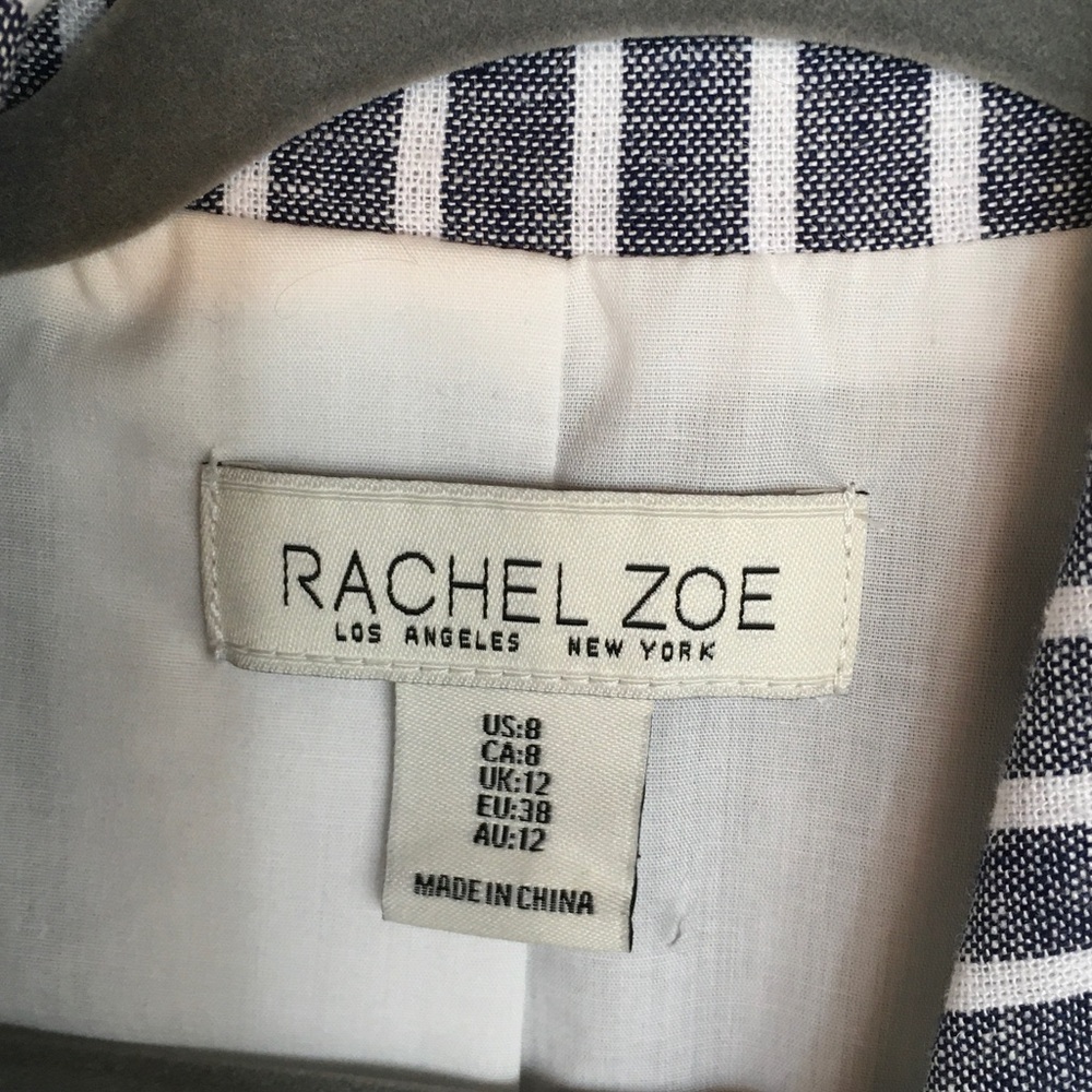 Rachel Zoe Navy & White Vertical Stripe Blazer - NWOT - Picture 2 of 4